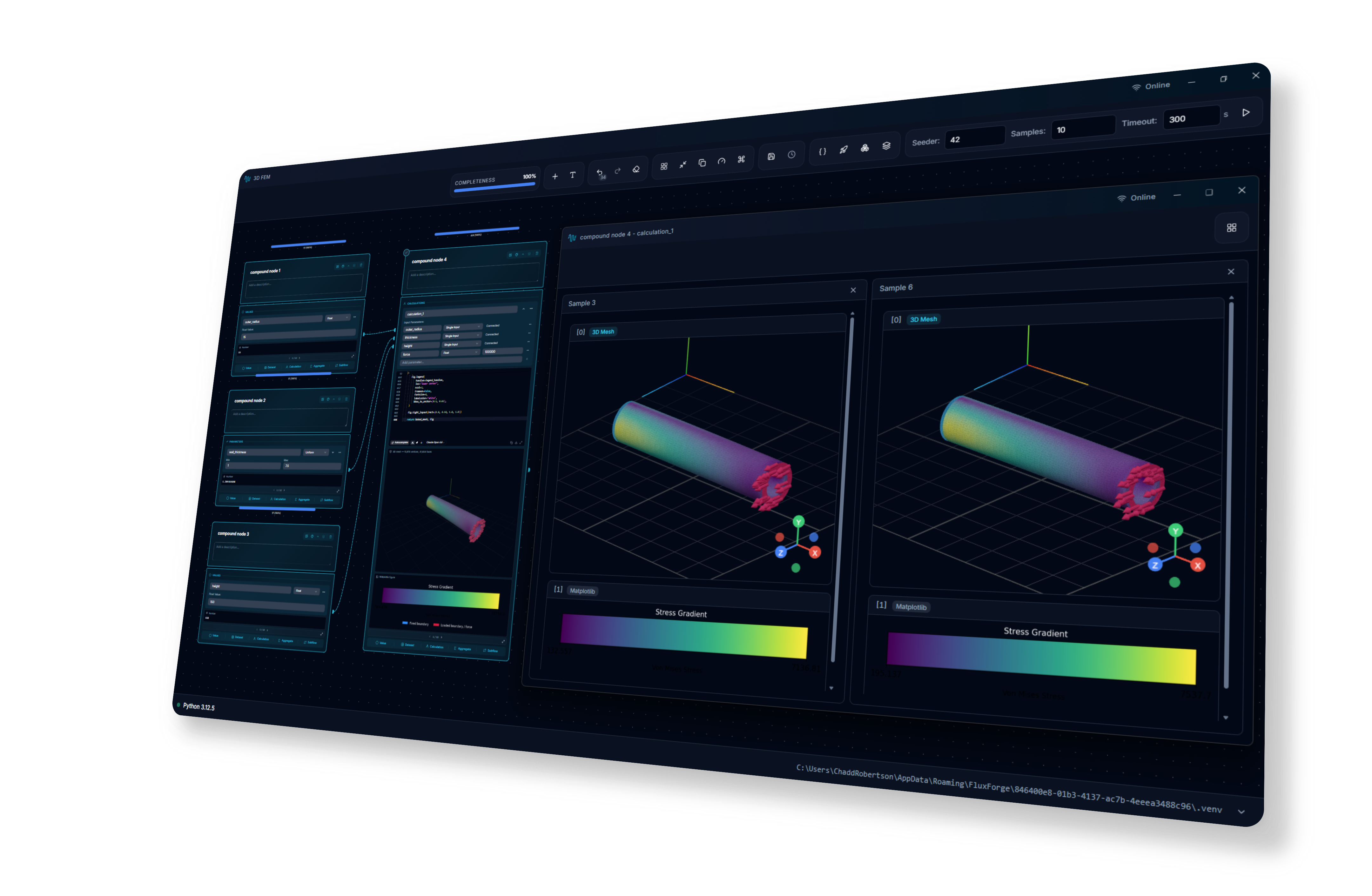 Data modeller interface showing the visual model editor